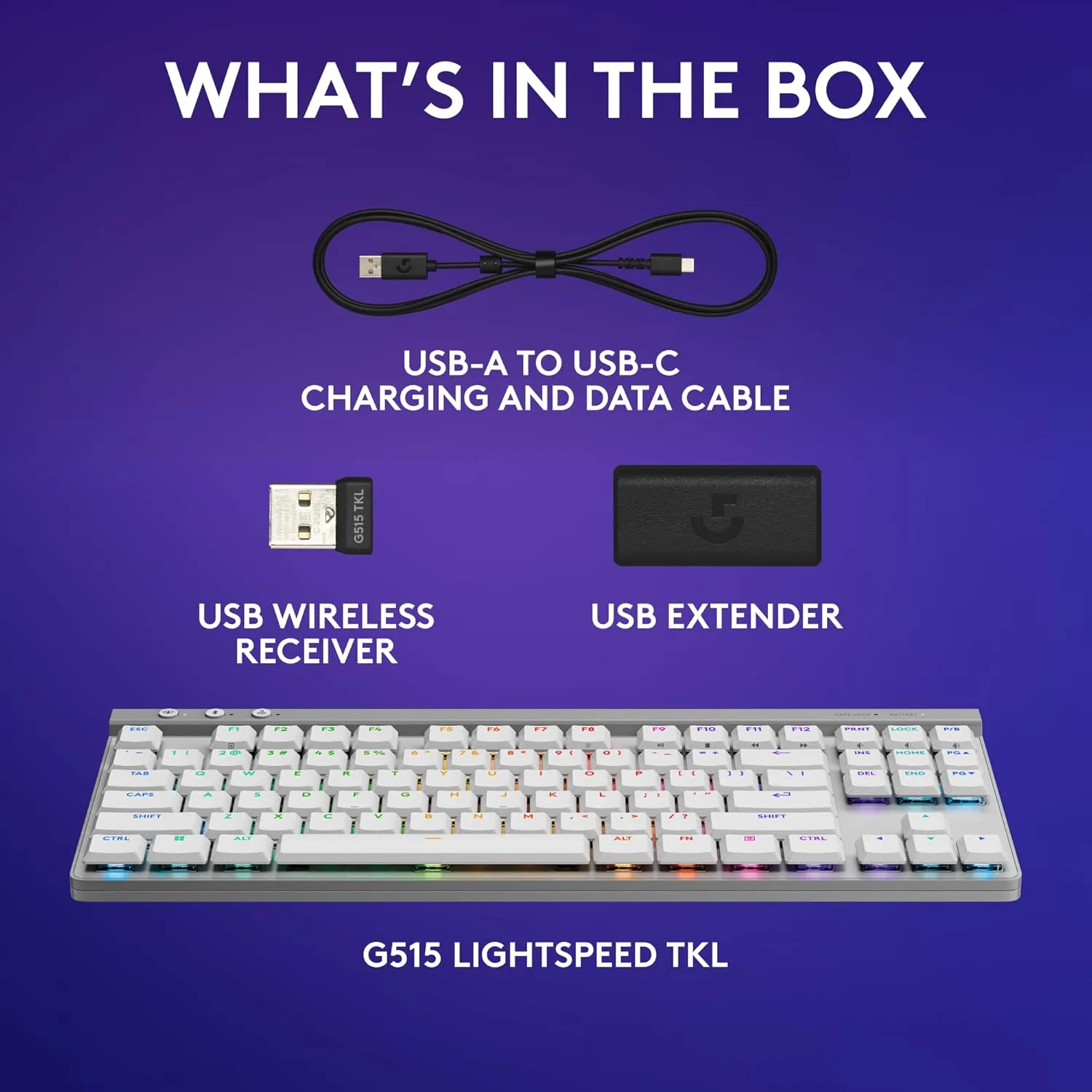 Logitech G G515 TKL Low-Profile Gaming Keyboard, LIGHTSYNC RGB