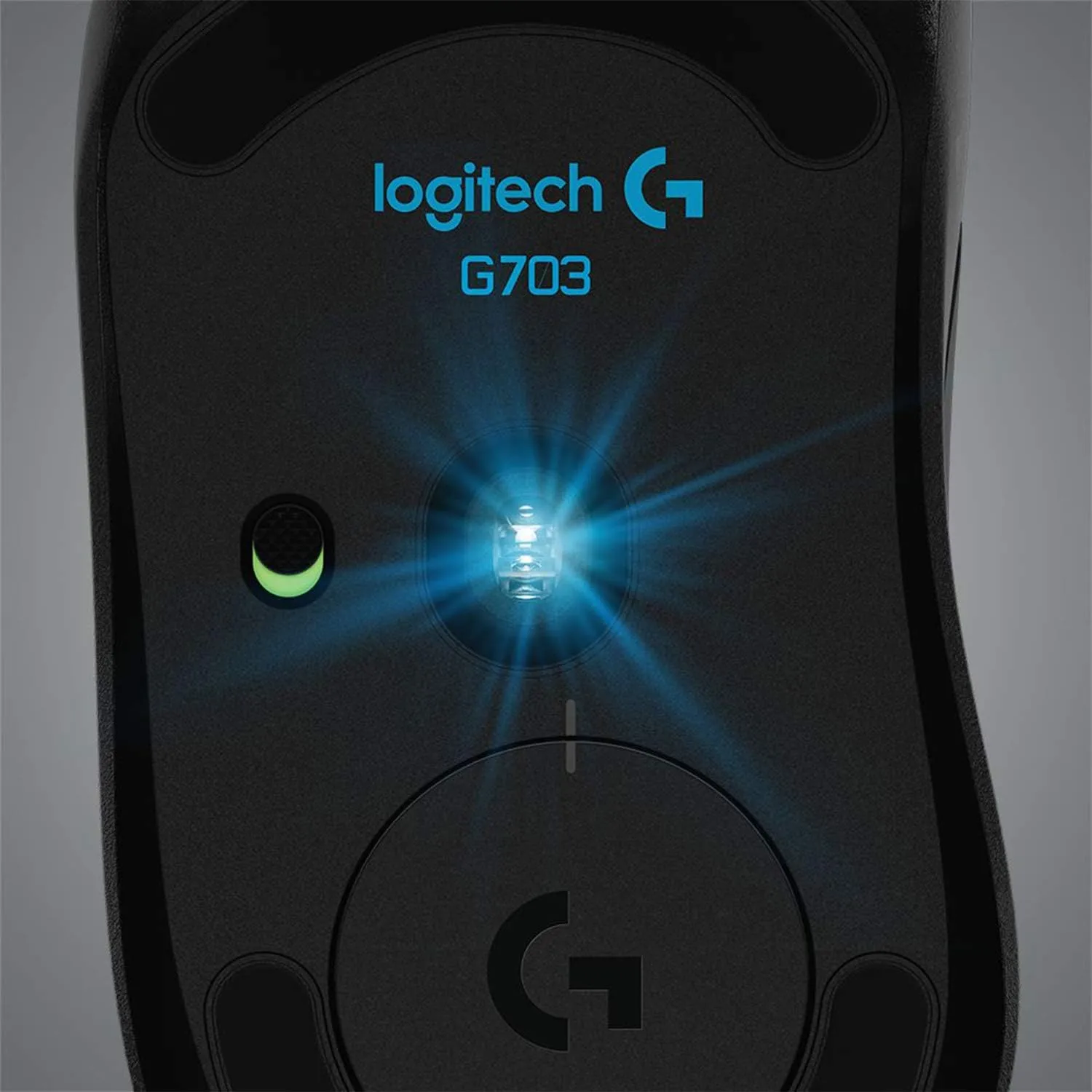 Logitech G703 Lightspeed Wireless Gaming Mouse W/Hero 25K Sensor, PowerPlay Compatible, Lightsync RGB, Lightweight 95G+10G Optional, 100-25,600 DPI, Rubber Side Grips - Black