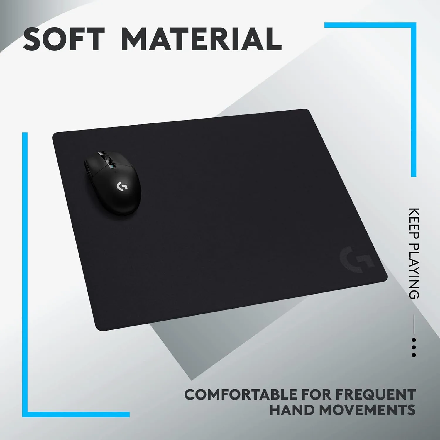 Logitech G740 Large Thick Gaming Mouse Pad, Cloth, Non-Slip