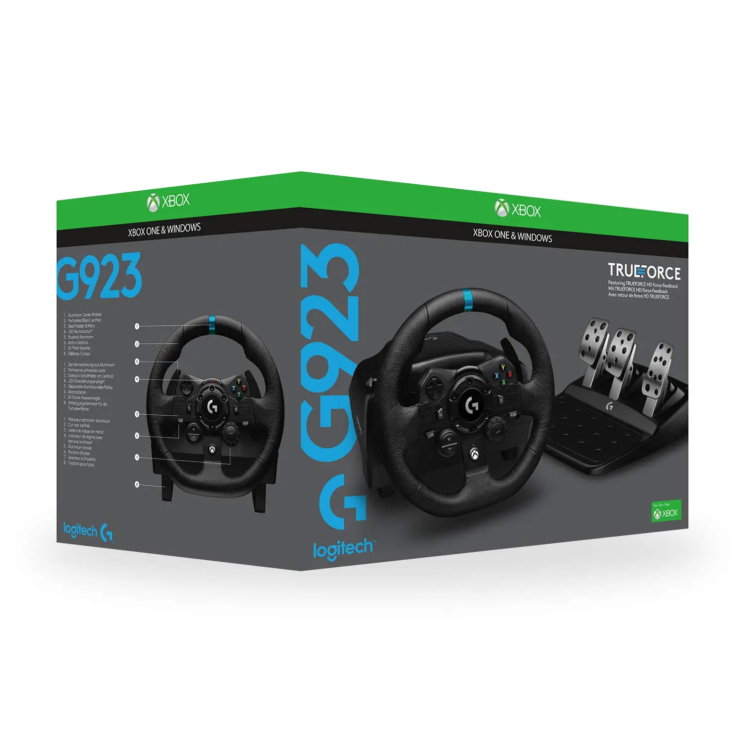 Logitech G923 Racing Wheel and Pedals for Xbox Series X|S, Xbox One and PC