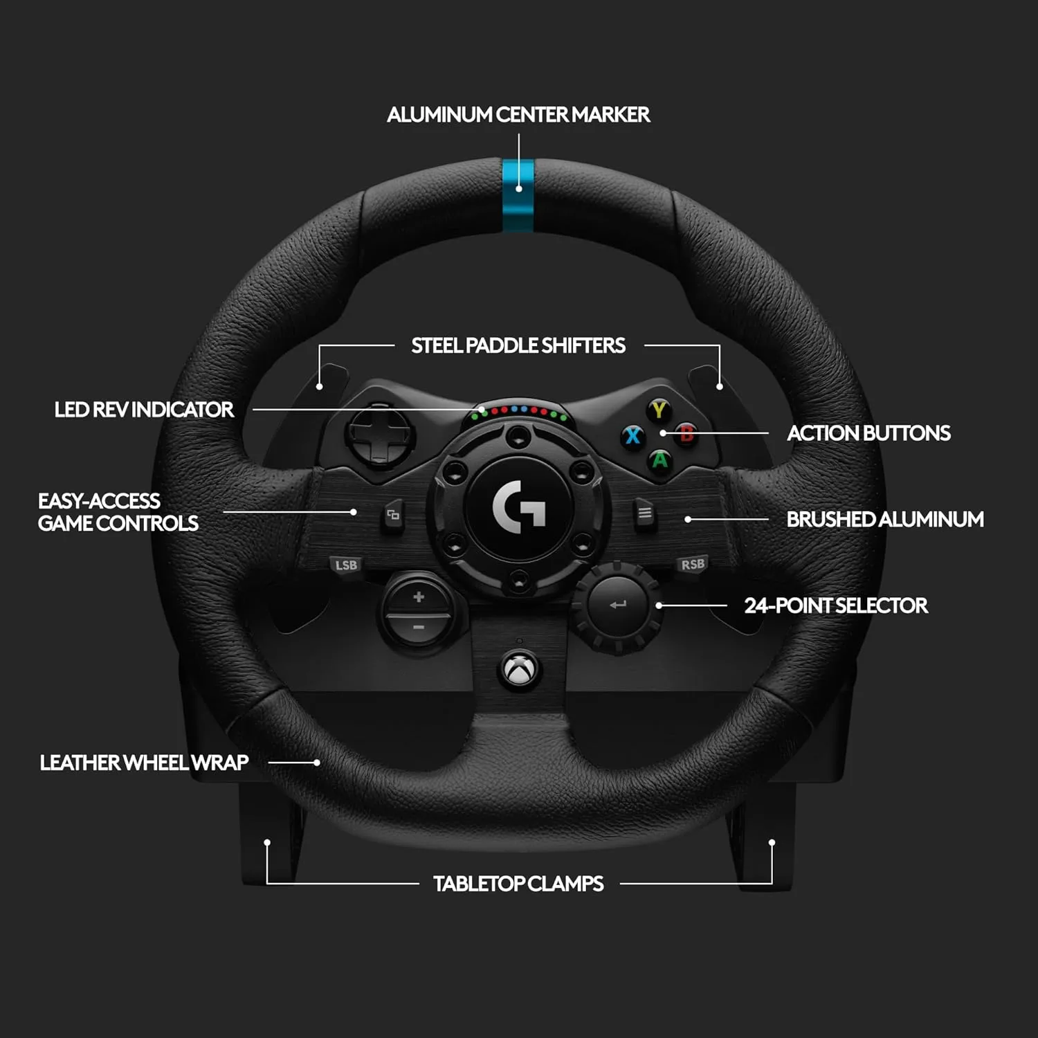 Logitech G923 Racing Wheel and Pedals for Xbox Series X|S, Xbox One and PC