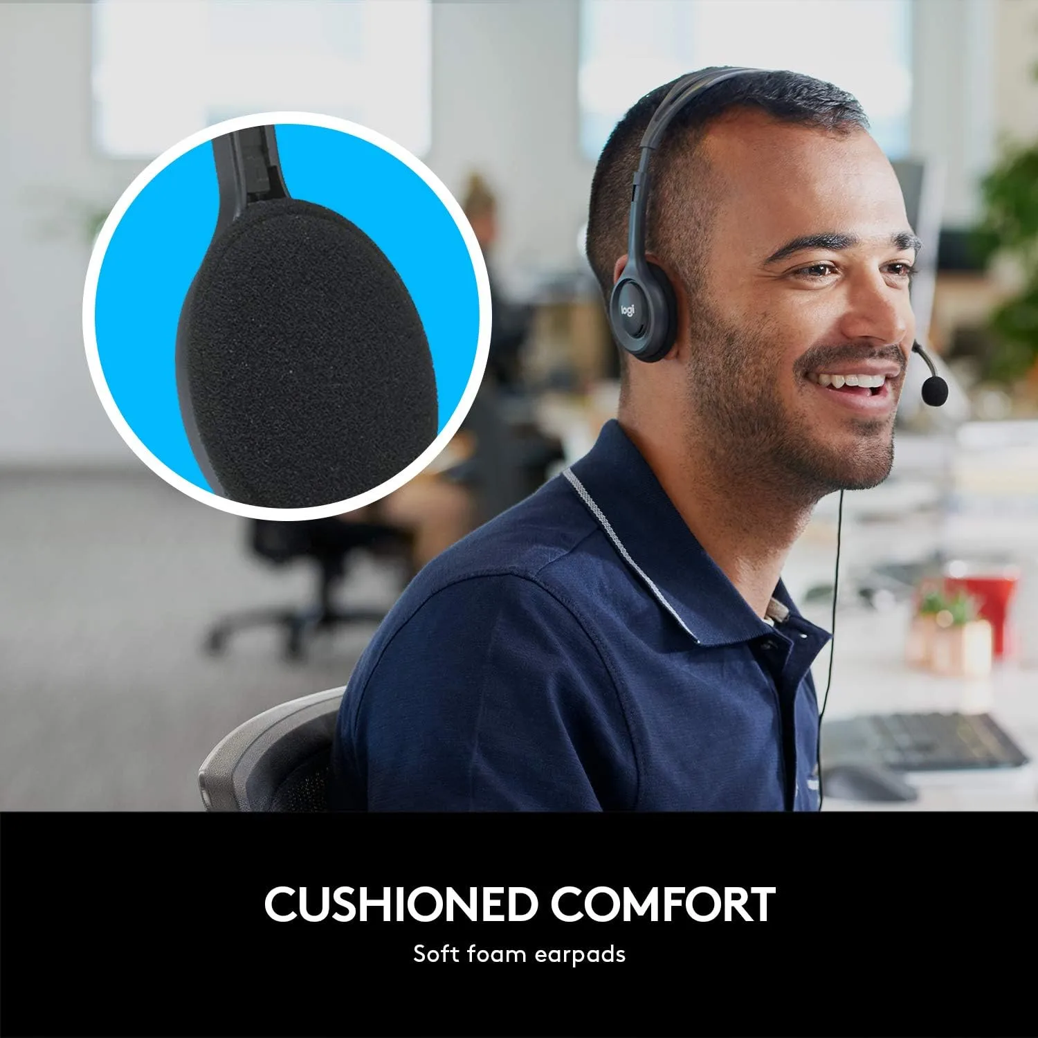Logitech H111 Wired Stereo Headset with Noise-Cancelling Microphone