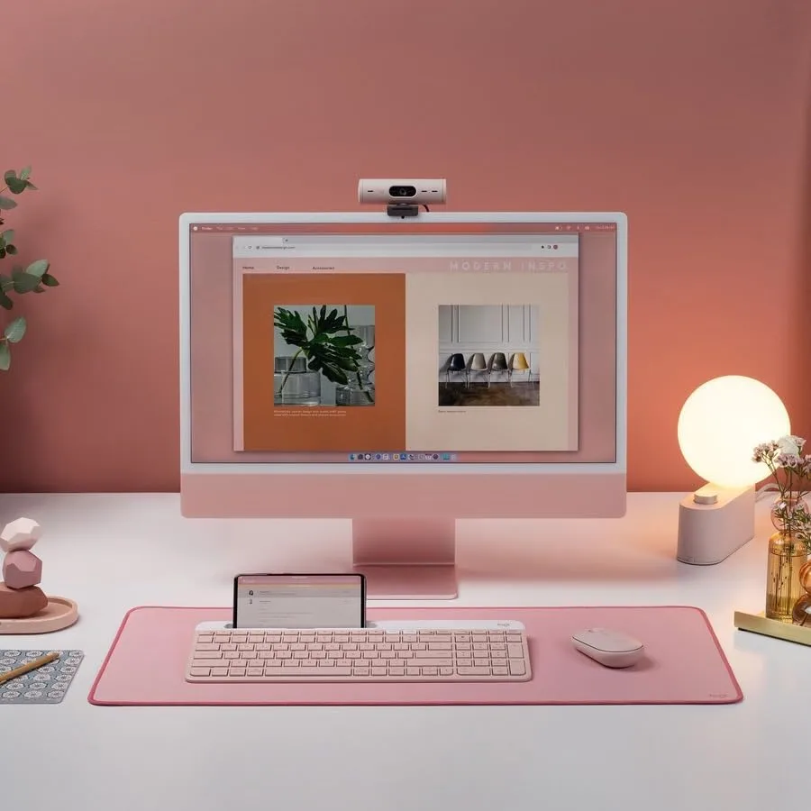 Logitech K585 Multi-Device Slim Wireless Keyboard, Built-in Cradle - Rose