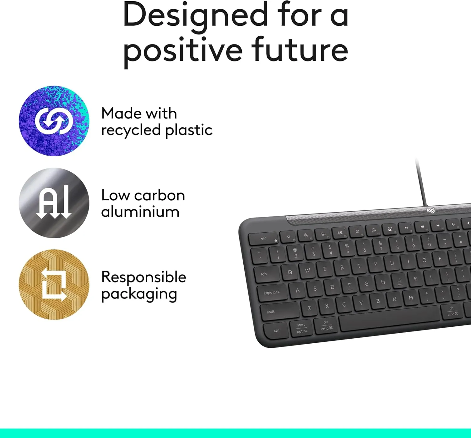 LOGITECH Signature Slim Wired for Business - Full-Size USB-C Keyboard