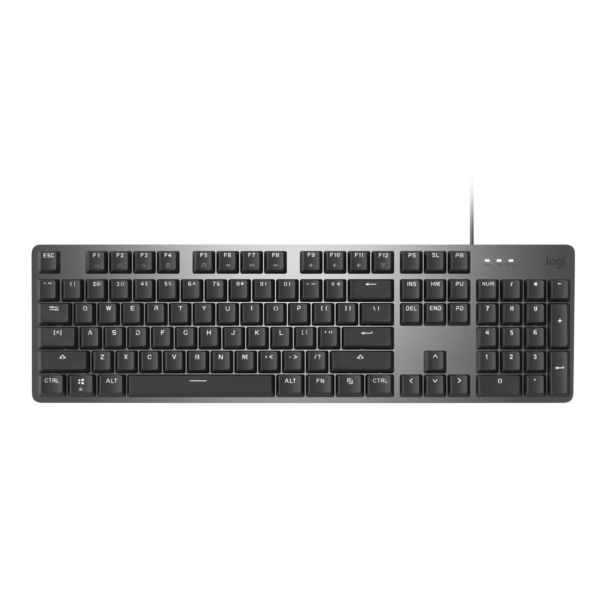 LOGITECH K845 Mechanical Illuminated Keyboard, Aluminum Top Case, USB Wired, Full-Size 104 Keys
