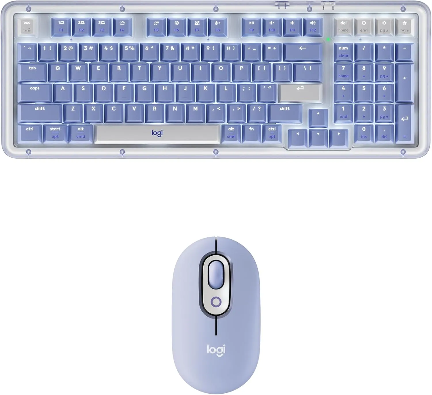 Logitech Alto Keys K98M Wireless Mechanical Keyboard with POP Mouse - Lilac