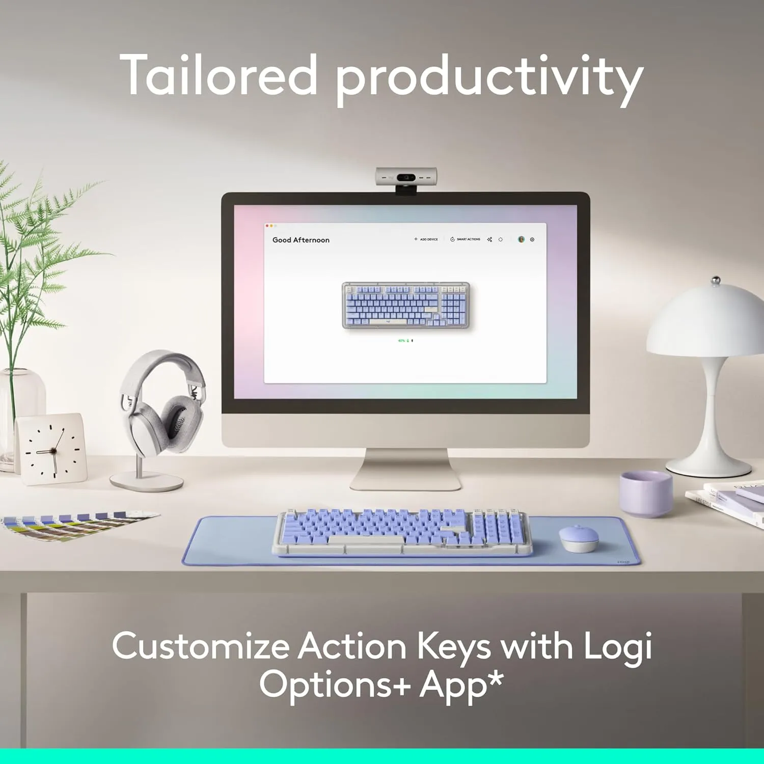 Logitech Alto Keys K98M Wireless Mechanical Keyboard with POP Mouse - Lilac