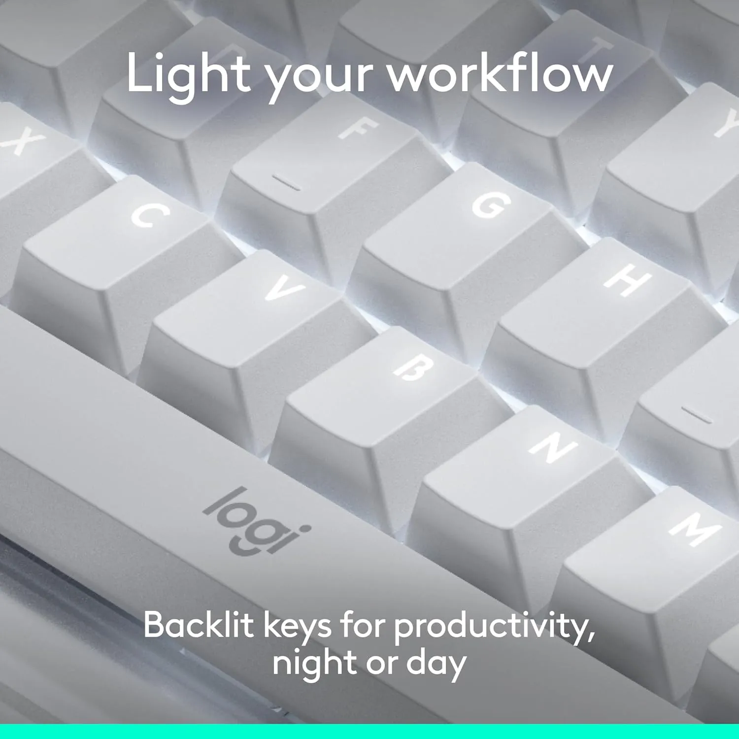 Logitech Alto Keys K98M Wireless Mechanical Keyboard, Customizable - Off-White