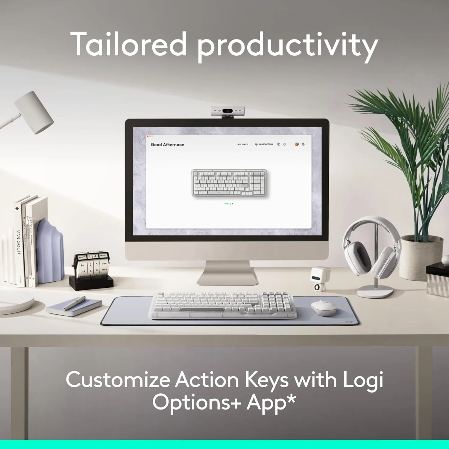 Logitech Alto Keys K98M Wireless Mechanical Keyboard, Customizable - Off-White