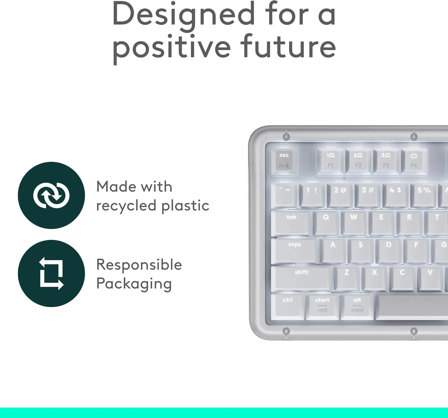 Logitech Alto Keys K98M Wireless Mechanical Keyboard, Customizable - Off-White