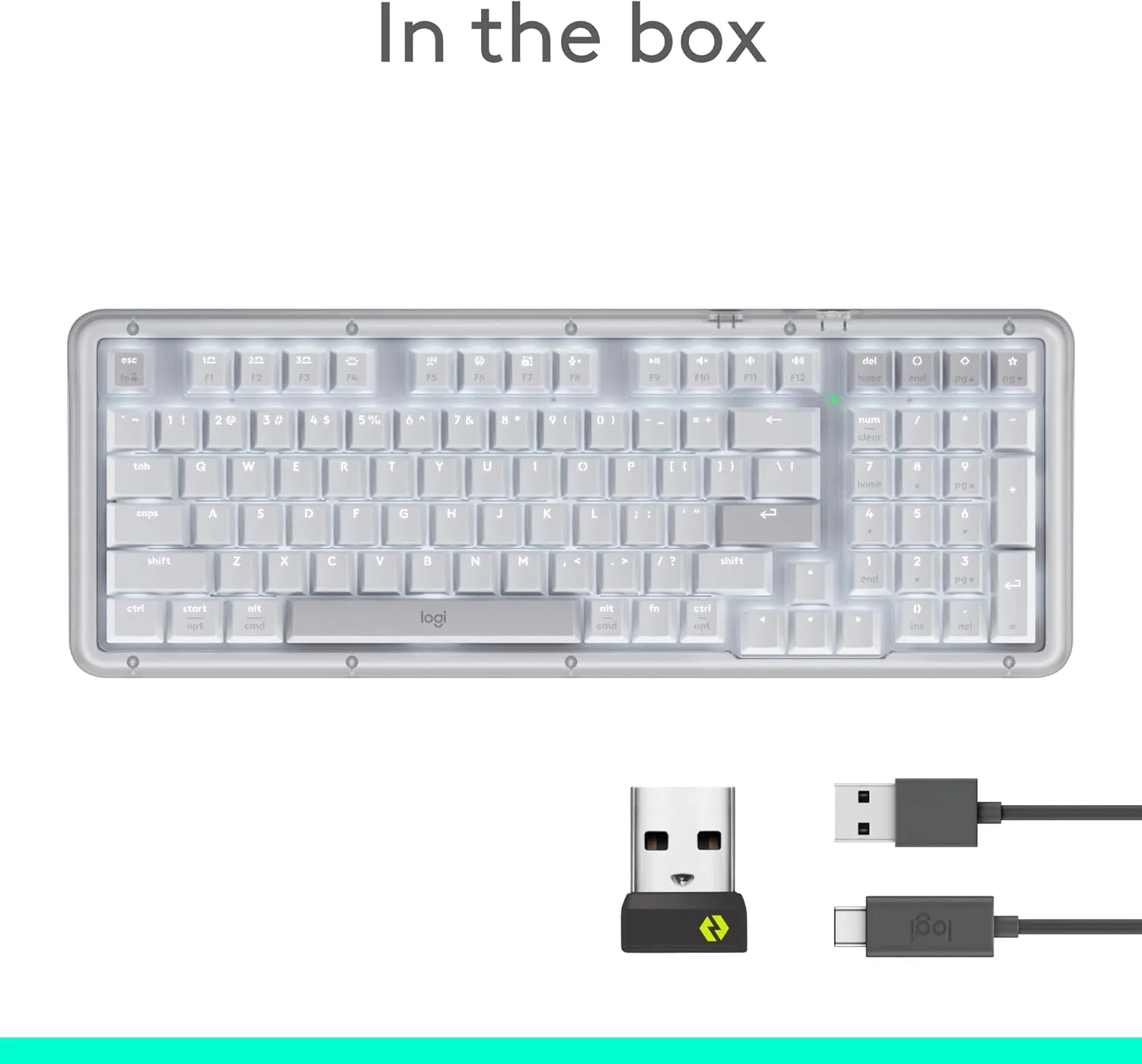 Logitech Alto Keys K98M Wireless Mechanical Keyboard, Customizable - Off-White