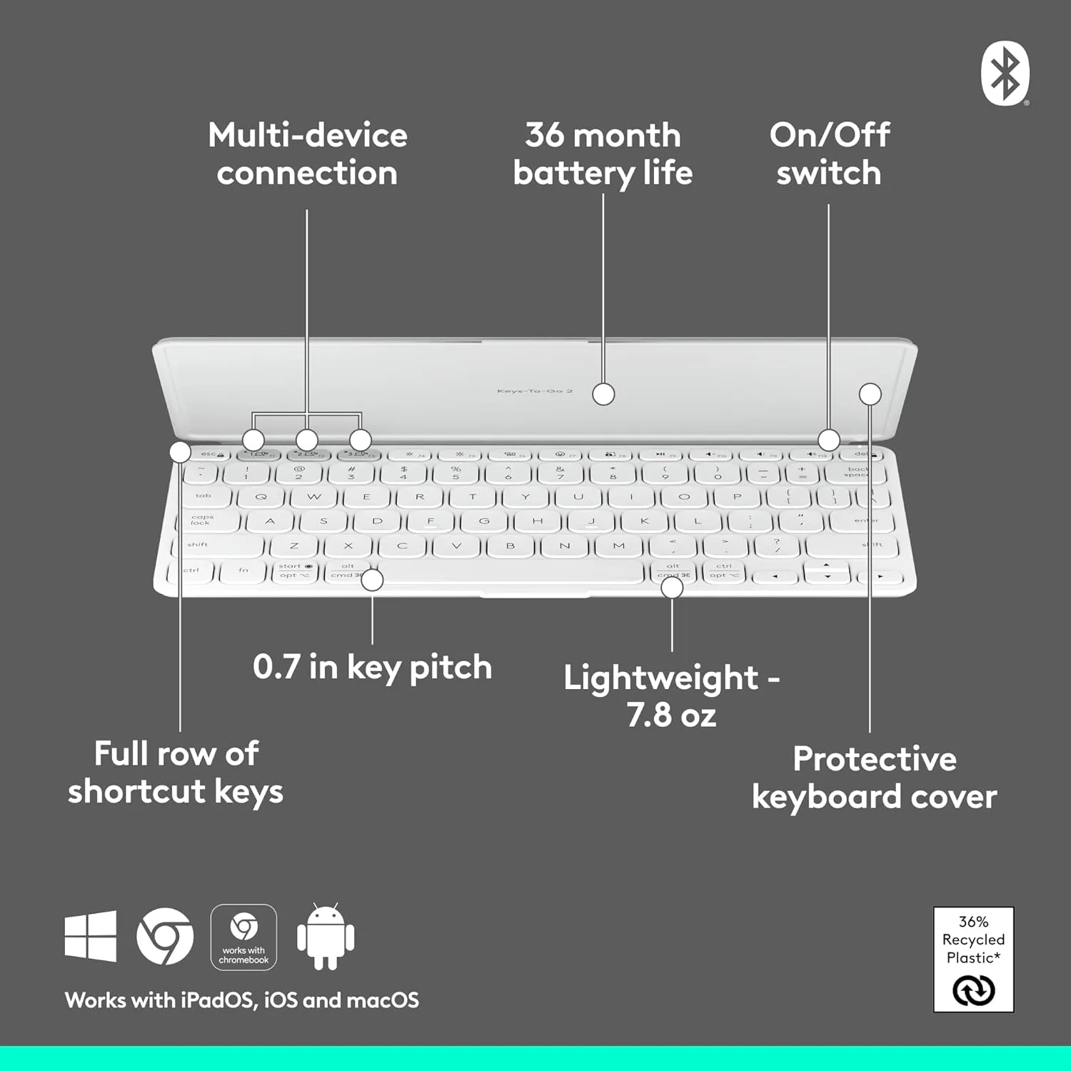 Logitech Keys-to-Go Portable Bluetooth Keyboard