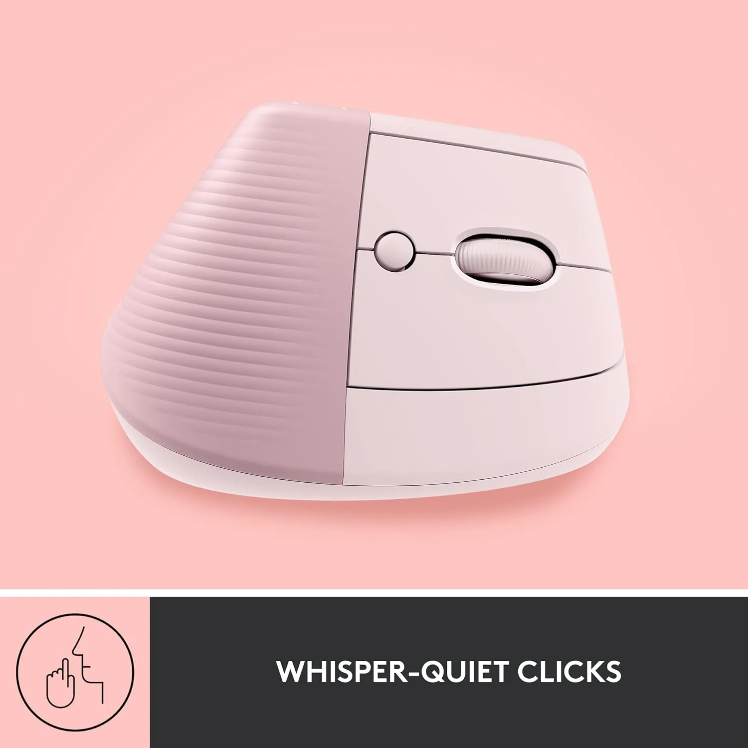 Logitech Lift Vertical Ergonomic Mouse, Wireless, Bluetooth or Logi Bolt USB receiver, Quiet clicks, 4 buttons