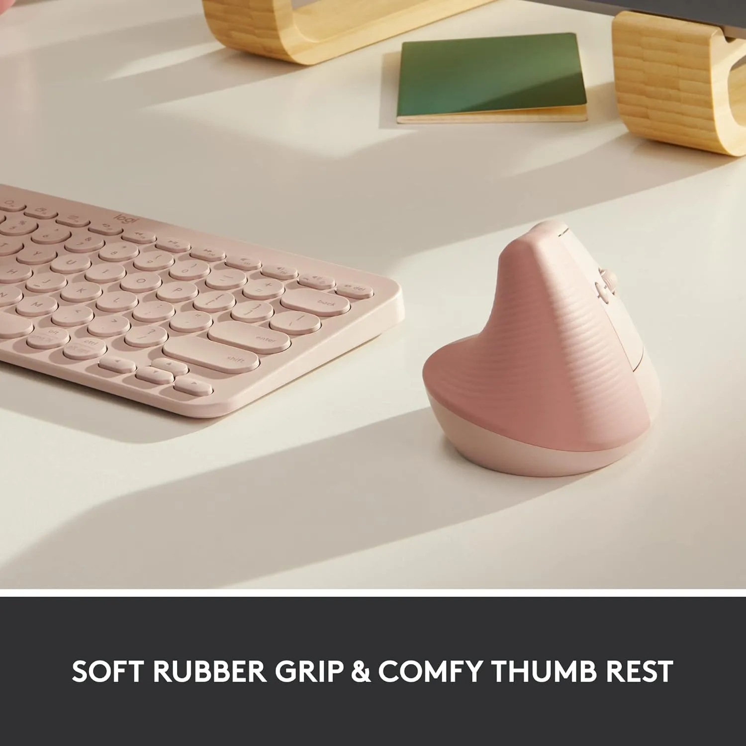 Logitech Lift Vertical Ergonomic Mouse, Wireless, Bluetooth or Logi Bolt USB receiver, Quiet clicks, 4 buttons