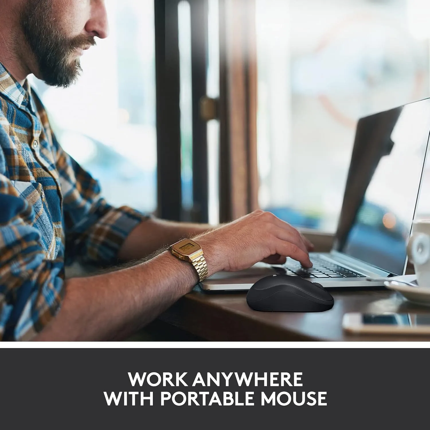 LOGITECH M185 Wireless Mouse, 2.4GHz with USB Nano Receiver, 1000 DPI, Ambidextrous