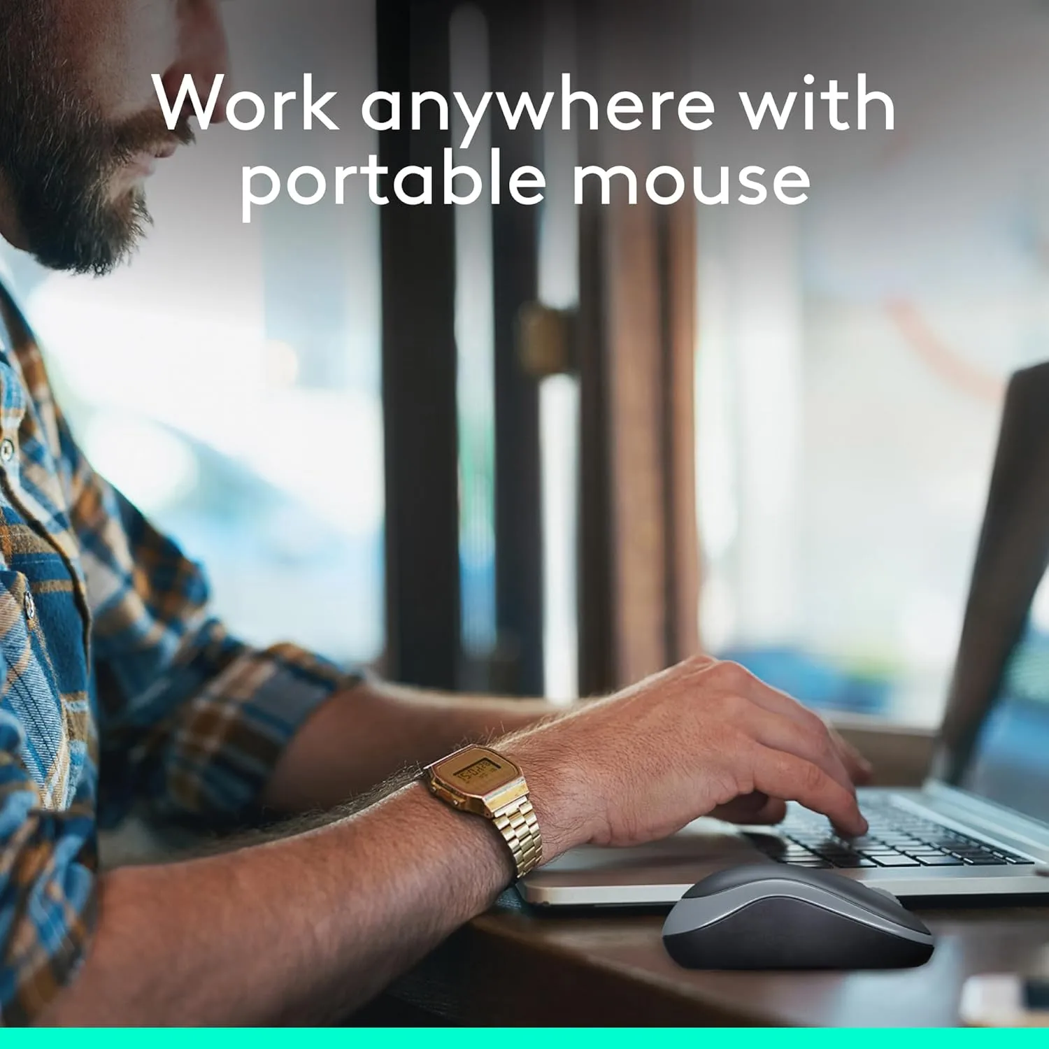 LOGITECH M185 Wireless Mouse, 2.4GHz with USB Nano Receiver, 1000 DPI, Ambidextrous
