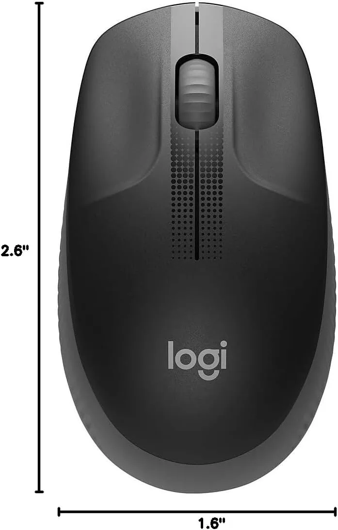 Logitech Wireless Mouse M190 - Full Size, Charcoal