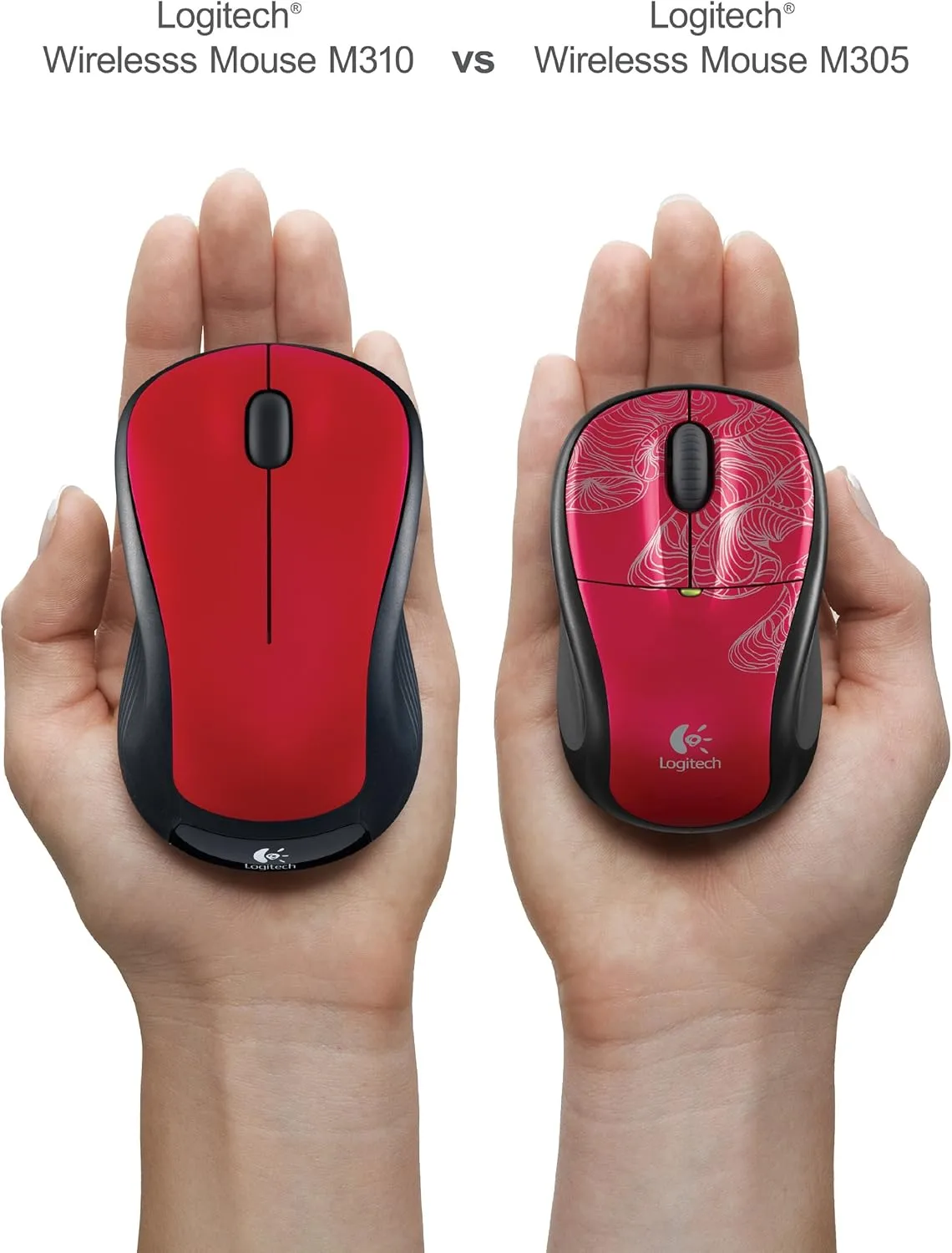 Logitech Wireless Mouse M310 (Flame Red)