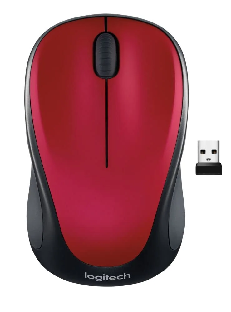 LOGITECH M317 Wireless Mouse, 2.4 GHz with USB Receiver, 1000 DPI, 12 Month Battery