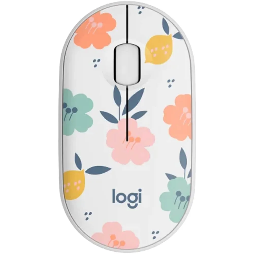 Logitech M340 Wireless Mouse - Floral Bouquet, USB Receiver, Silent Clicks