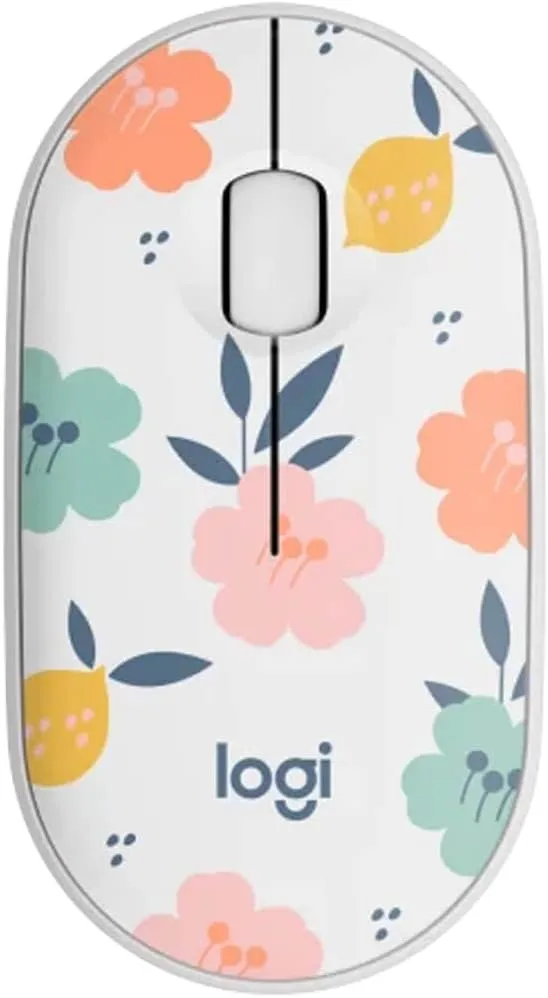 Logitech M340 Wireless Mouse - Floral Bouquet, USB Receiver, Silent Clicks