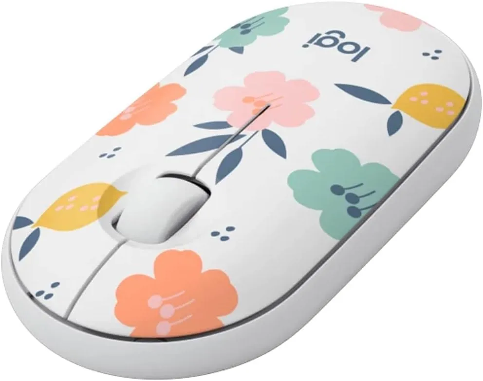 Logitech M340 Wireless Mouse - Floral Bouquet, USB Receiver, Silent Clicks