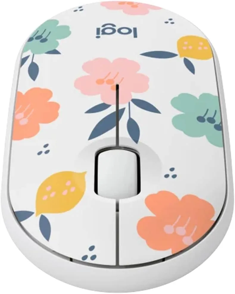 Logitech M340 Wireless Mouse - Floral Bouquet, USB Receiver, Silent Clicks