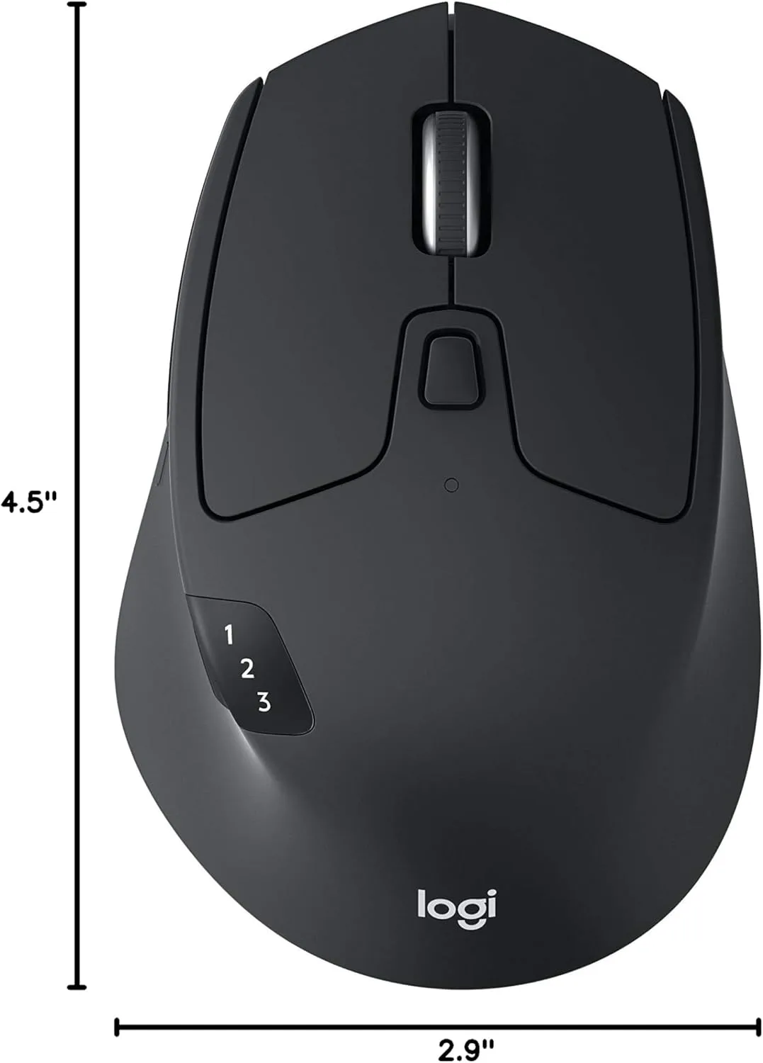 Logitech M720 Triathlon Multi-Device Wireless Mouse, Black/Gray, 910-004790