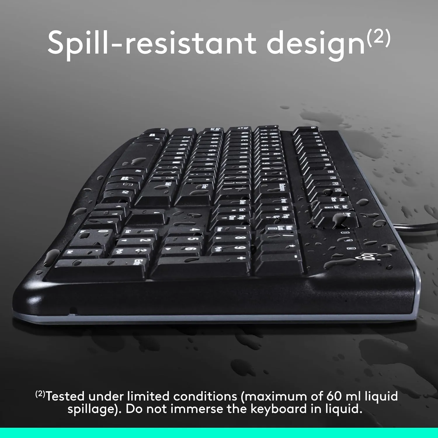 Logitech MK120 Wired Keyboard and Mouse Combo for Windows, Optical Wired Mouse, Full-Size, USB, Compatible with PC
