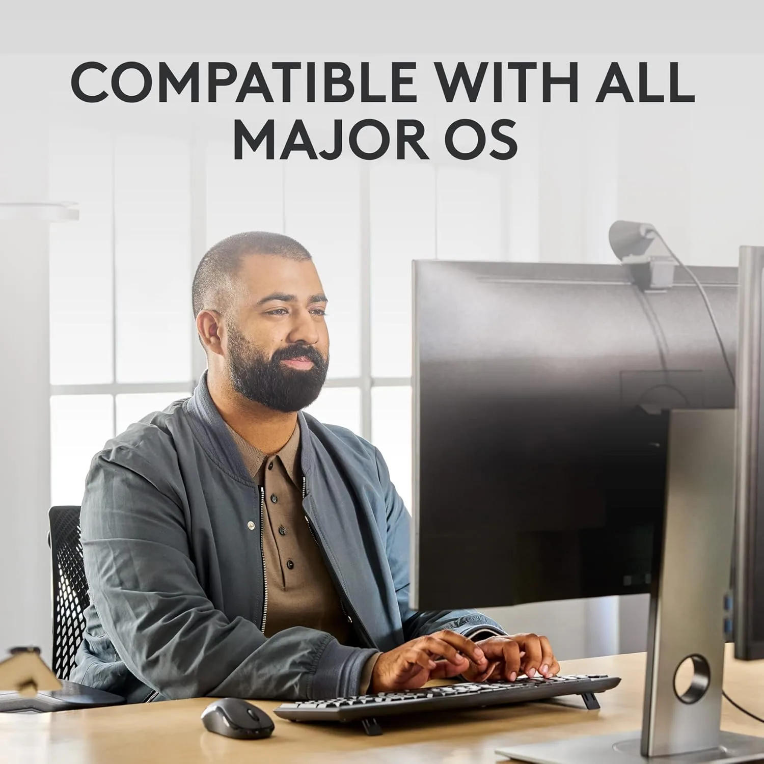 Logitech MK370 Combo for Business, Wireless Full-Size Keyboard and Wireless Mouse, Secure Logi Bolt USB Receiver, Bluetooth