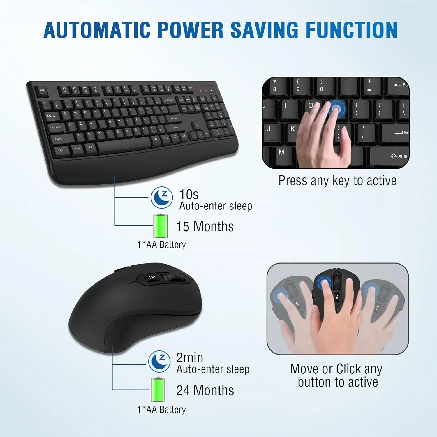 Logitech MK540 Advanced Wireless Keyboard and Mouse Combo, Black