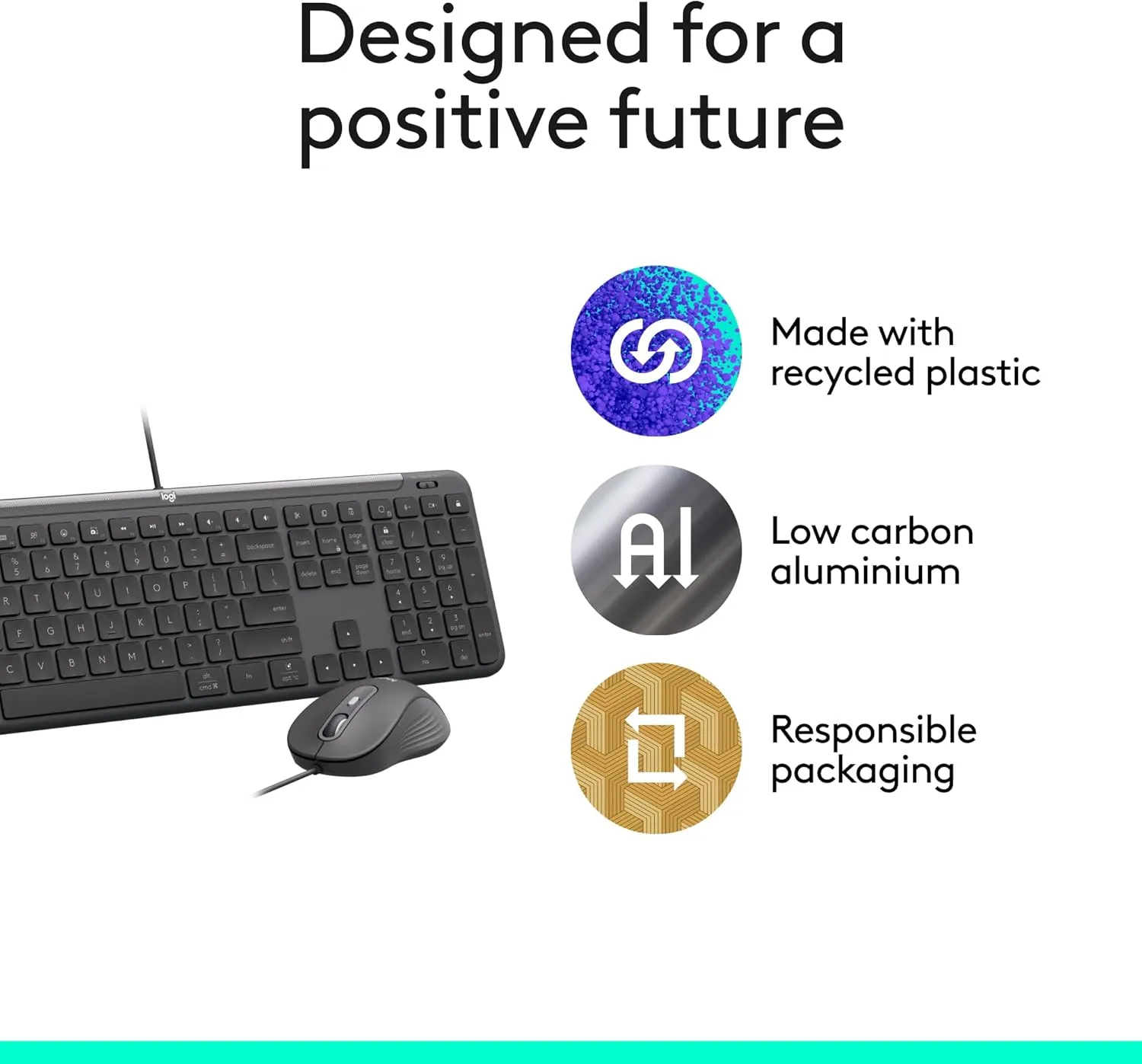 LOGITECH Signature Slim Wired for Business - Full-Size USB-C Keyboard