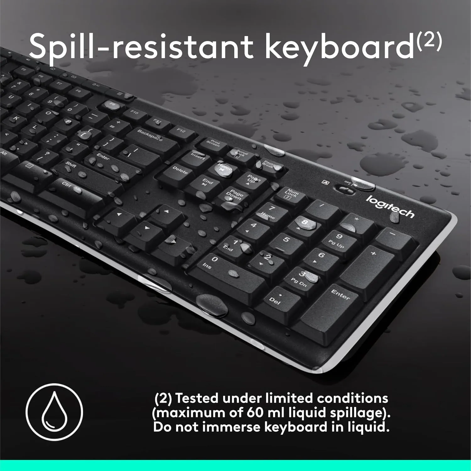 Logitech MK710 Wireless Keyboard and Mouse Combo — Includes Keyboard and Mouse, Stylish Design