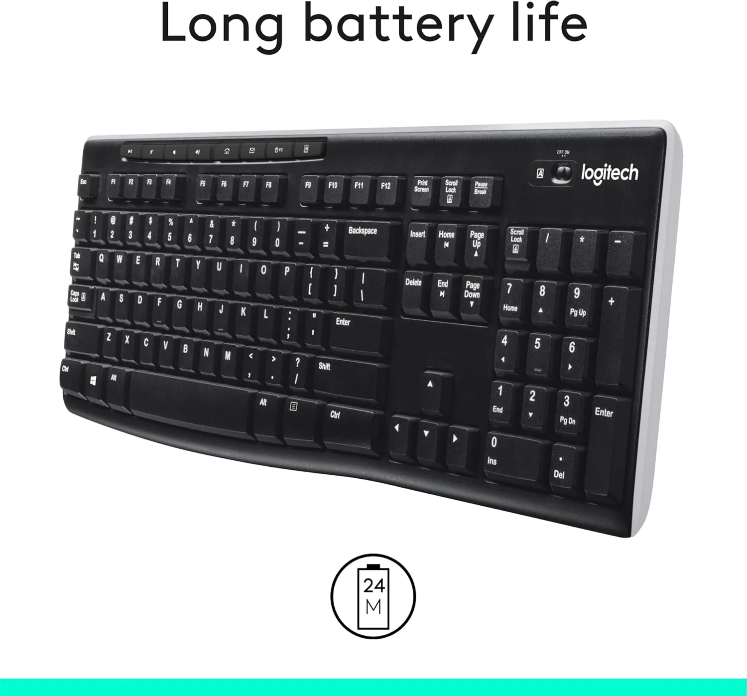 Logitech MK710 Wireless Keyboard and Mouse Combo — Includes Keyboard and Mouse, Stylish Design