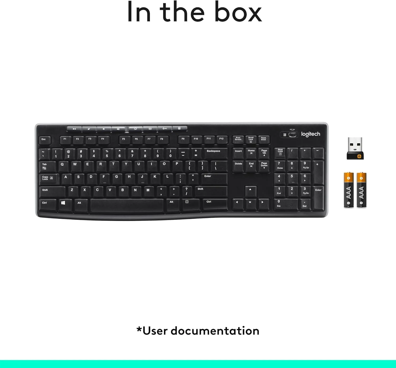 Logitech MK710 Wireless Keyboard and Mouse Combo — Includes Keyboard and Mouse, Stylish Design