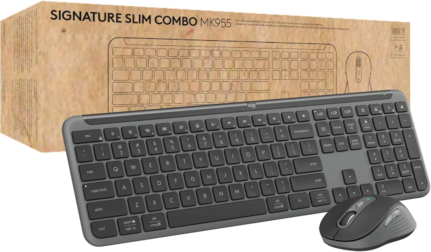 LOGITECH Signature Slim Wireless Keyboard and Mouse Combos for Business