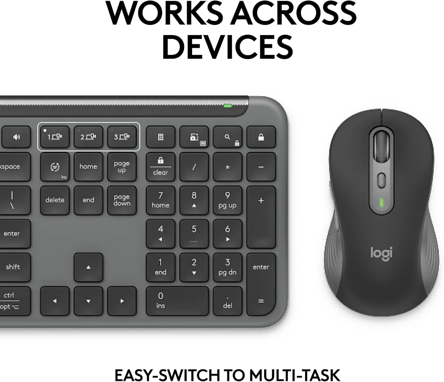 LOGITECH Signature Slim Wireless Keyboard and Mouse Combos for Business