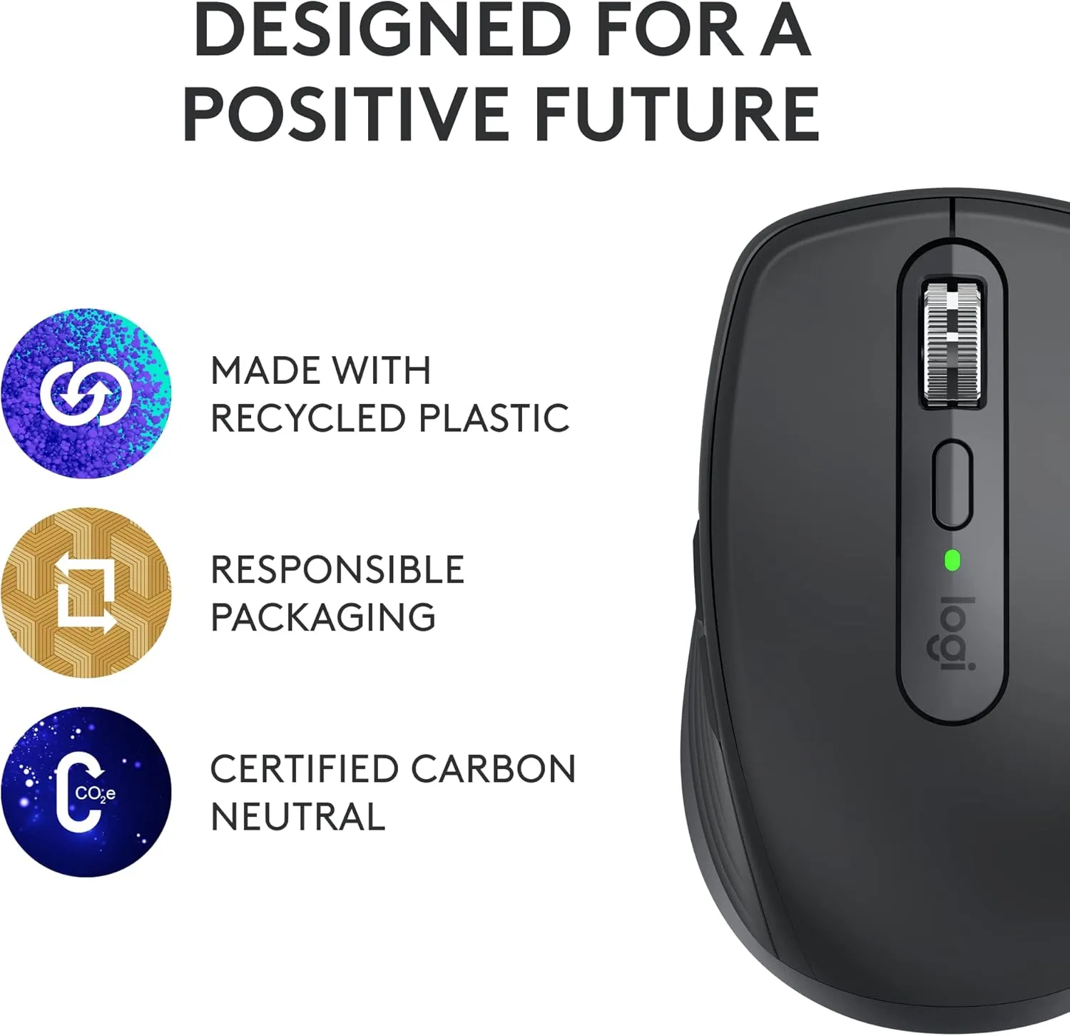 Logitech MX Anywhere 3S Wireless Mouse for Business – for Windows/Mac/Chrome/Linux, Bluetooth, Quiet Click, Secure Logi Bolt, Compact, 8K DPI, MagSpeed Scrolling - Graphite