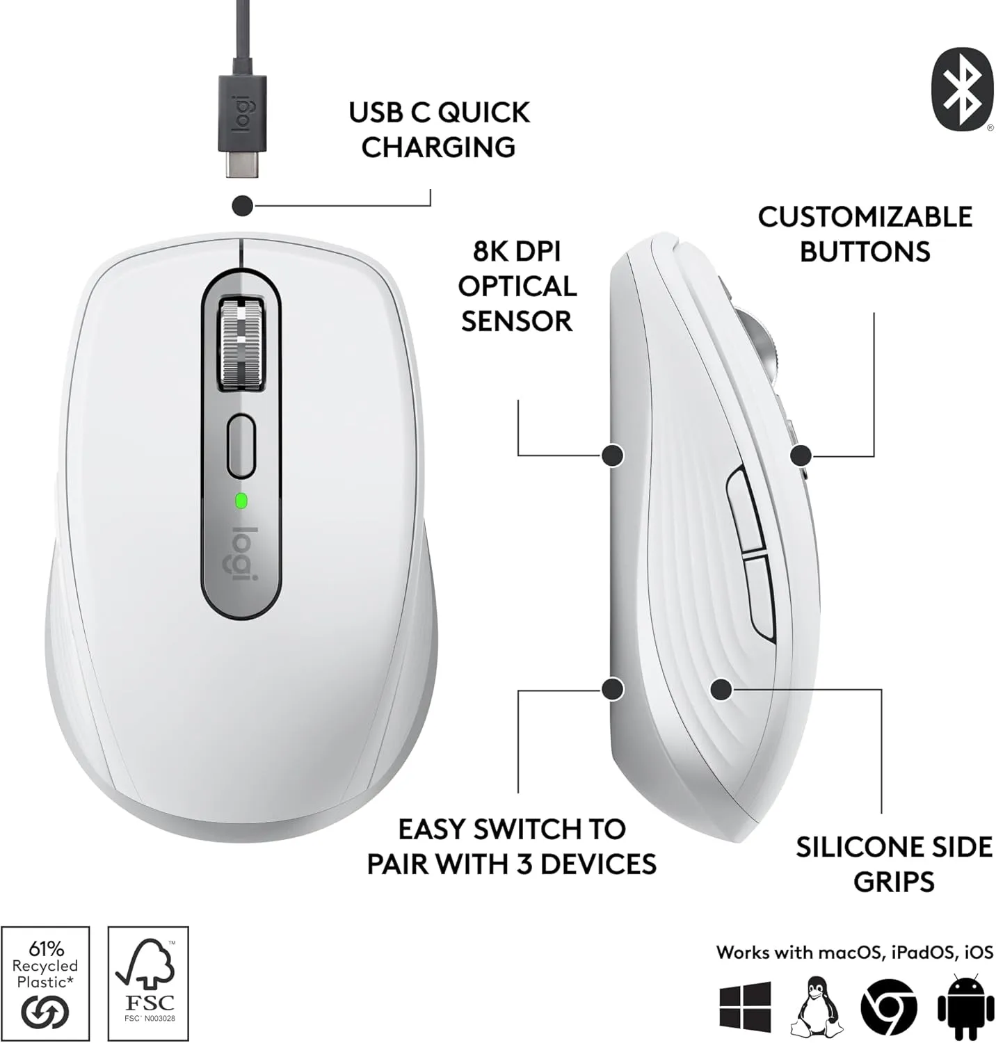 Logitech MX Anywhere Compact Wireless Mouse