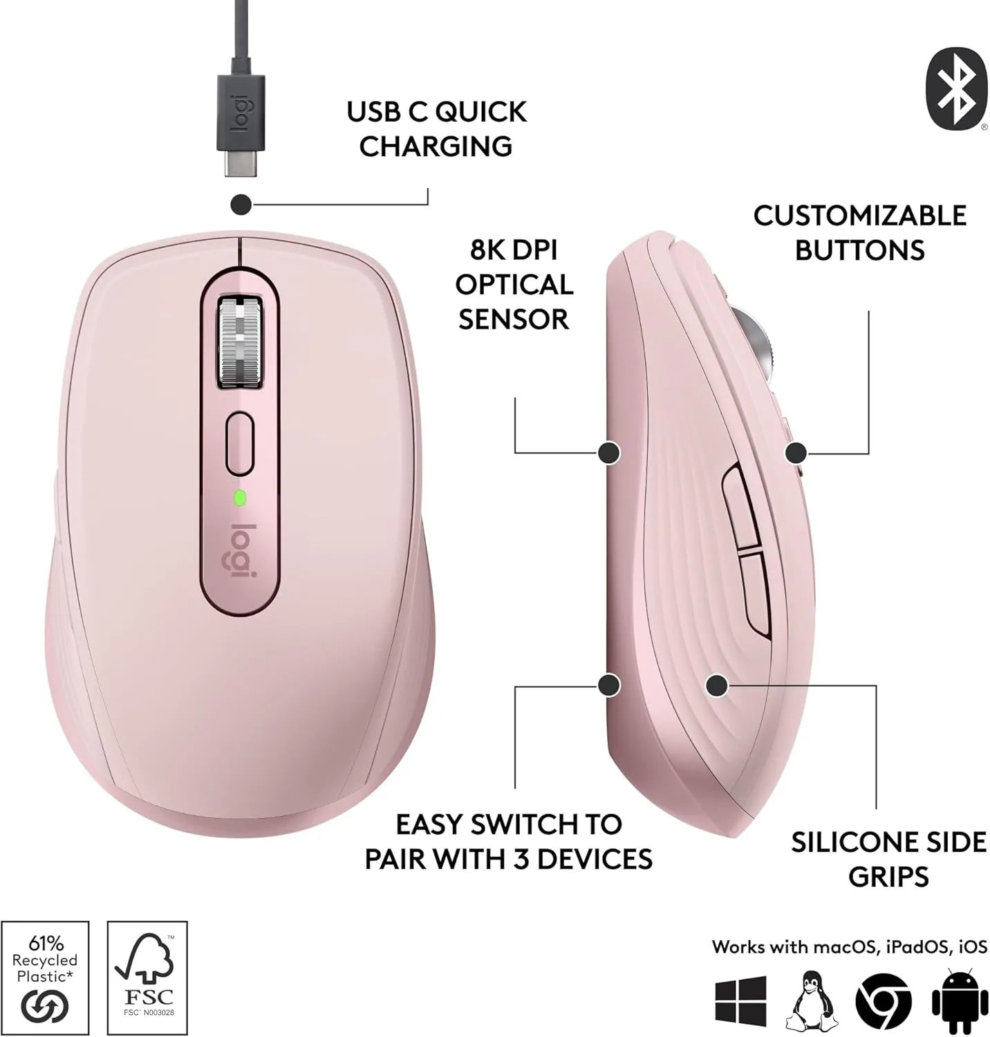 Logitech MX Anywhere Compact Wireless Mouse