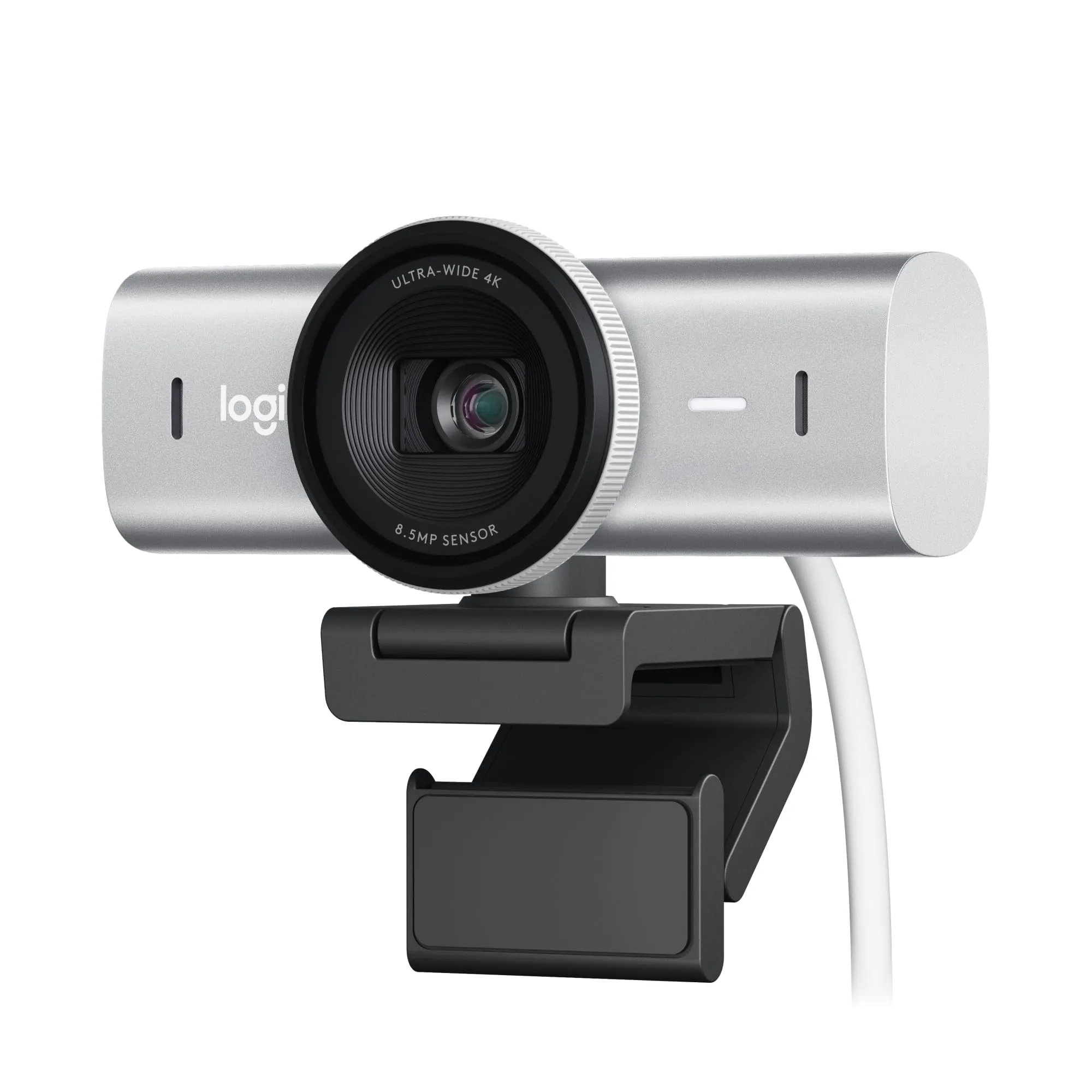 Logitech MX Brio Ultra HD 4K Collaboration & Streaming Webcam, 1080p/60FPS - Pale Gray