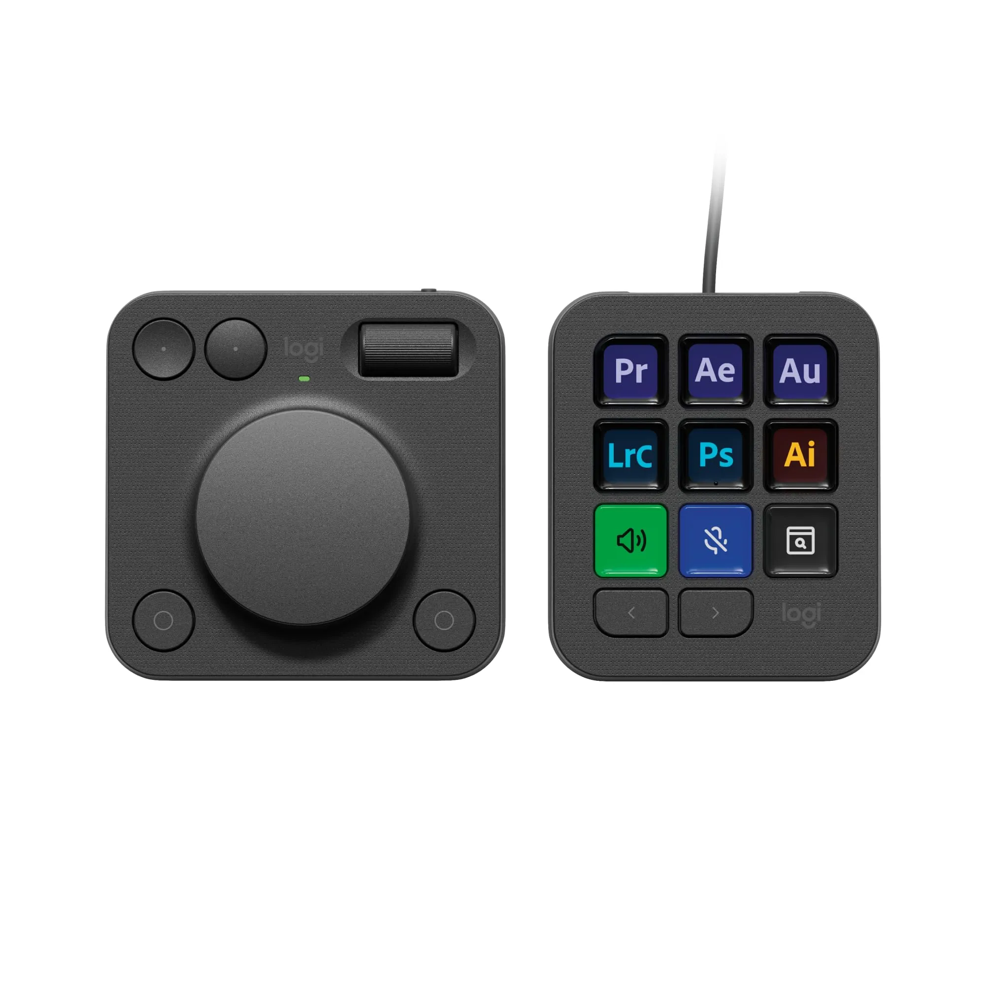 LOGITECH MX Creative Console Programmable Keypad with 9 LCD Keys and Control Dial