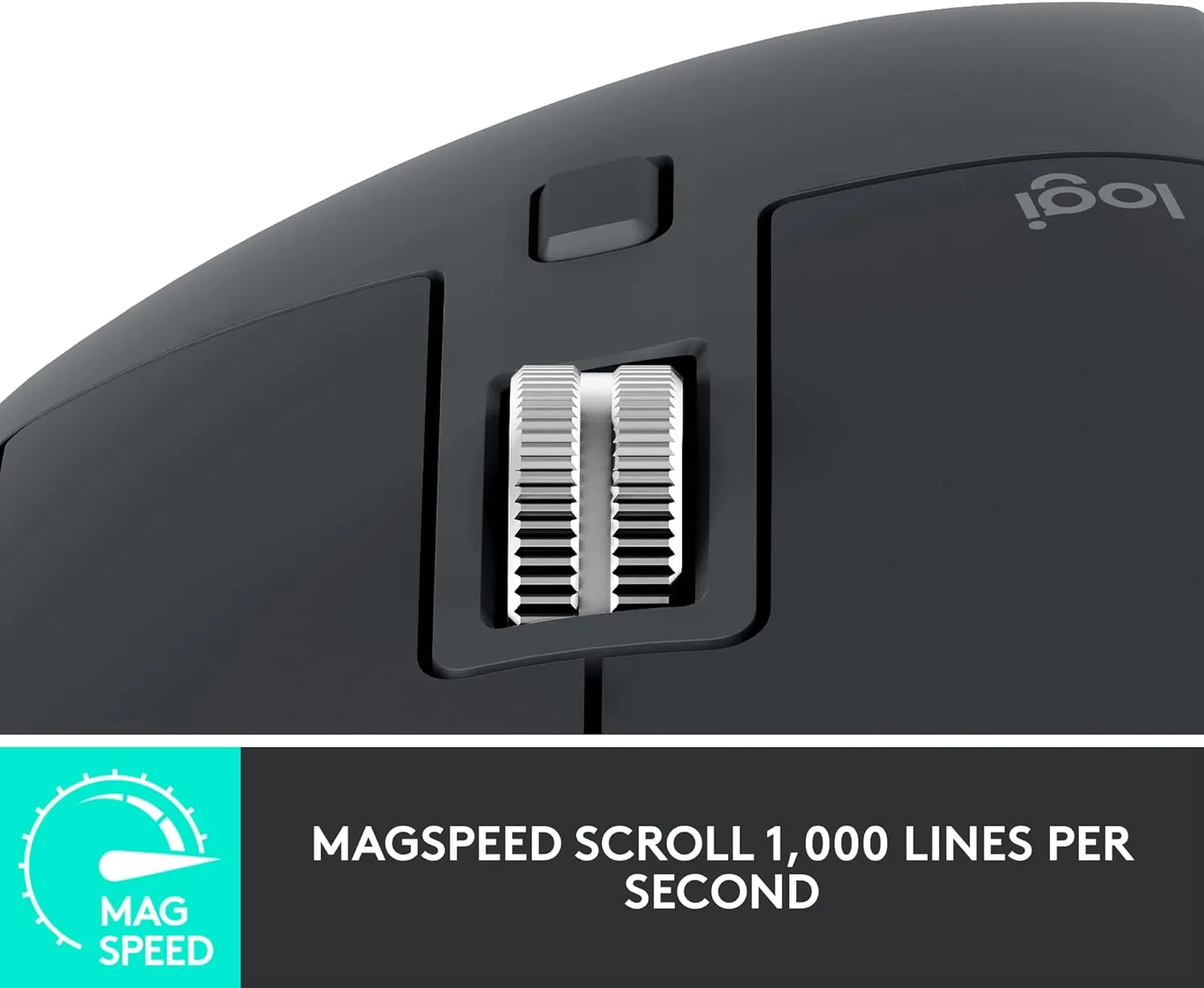 Logitech MX Master 3S for Business, Wireless Mouse with Quiet Clicks, 8K DPI, Secured Logi Bolt USB Receiver, Bluetooth, USB-C Charging, MagSpeed Scrolling, Windows/Mac/Chrome/Linux - Graphite