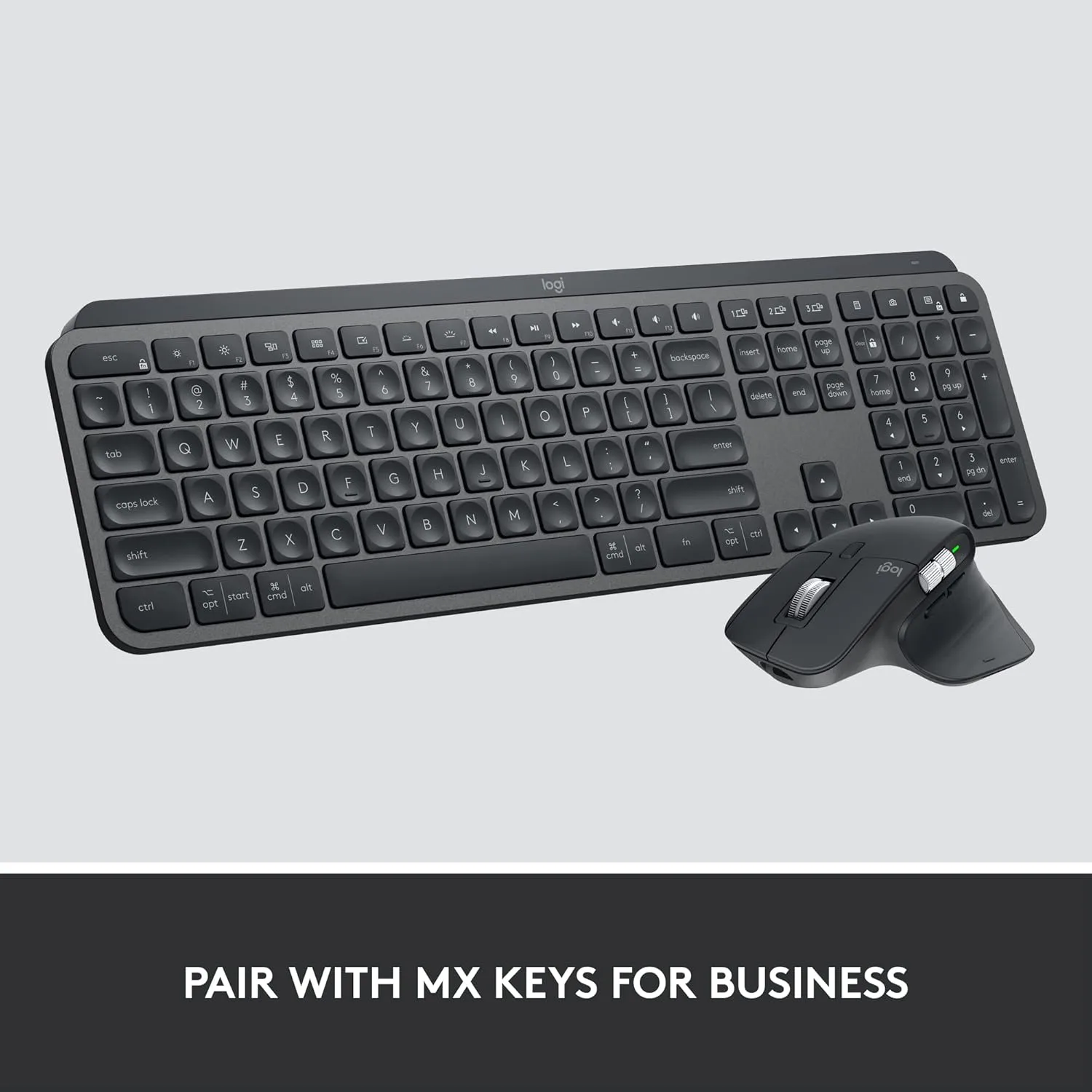 Logitech MX Master 3S for Business, Wireless Mouse with Quiet Clicks, 8K DPI, Secured Logi Bolt USB Receiver, Bluetooth, USB-C Charging, MagSpeed Scrolling, Windows/Mac/Chrome/Linux - Graphite