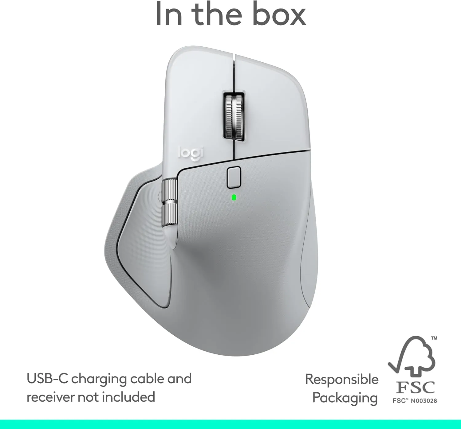 Logitech MX Master 4 for Mac, Ergonomic Bluetooth Mouse - White Silver