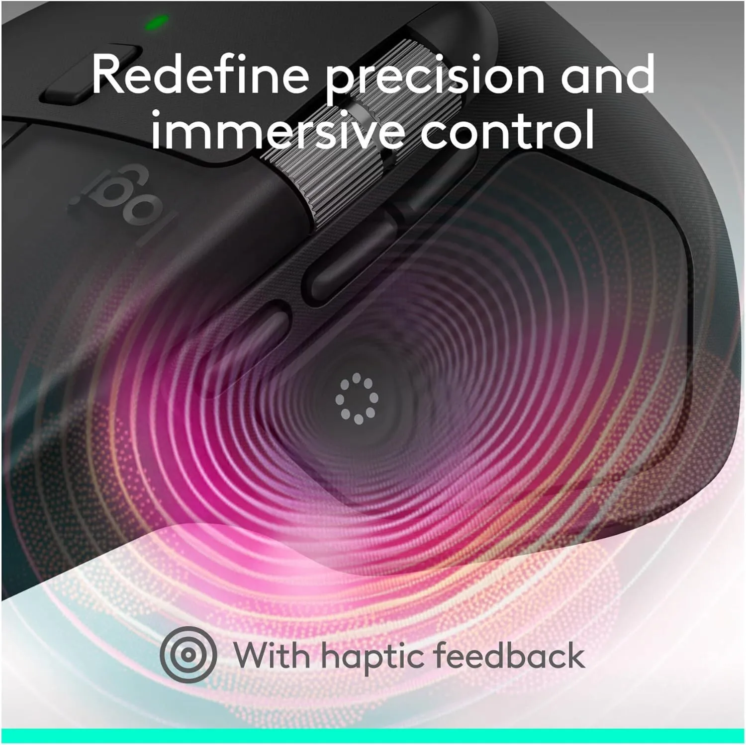 Logitech MX Master 4 Ergonomic Wireless Mouse with Haptic Feedback - Black