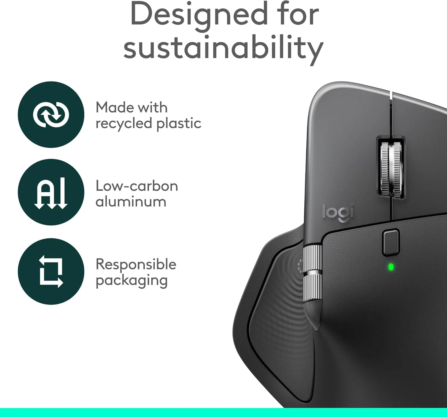 Logitech MX Master 4 for Business, Wireless Mouse with Quiet Clicks, 8K DPI, MagSpeed Scrolling, Logi Bolt Receiver, Bluetooth, Actions Ring, Haptics, USB-C Charging – Graphite