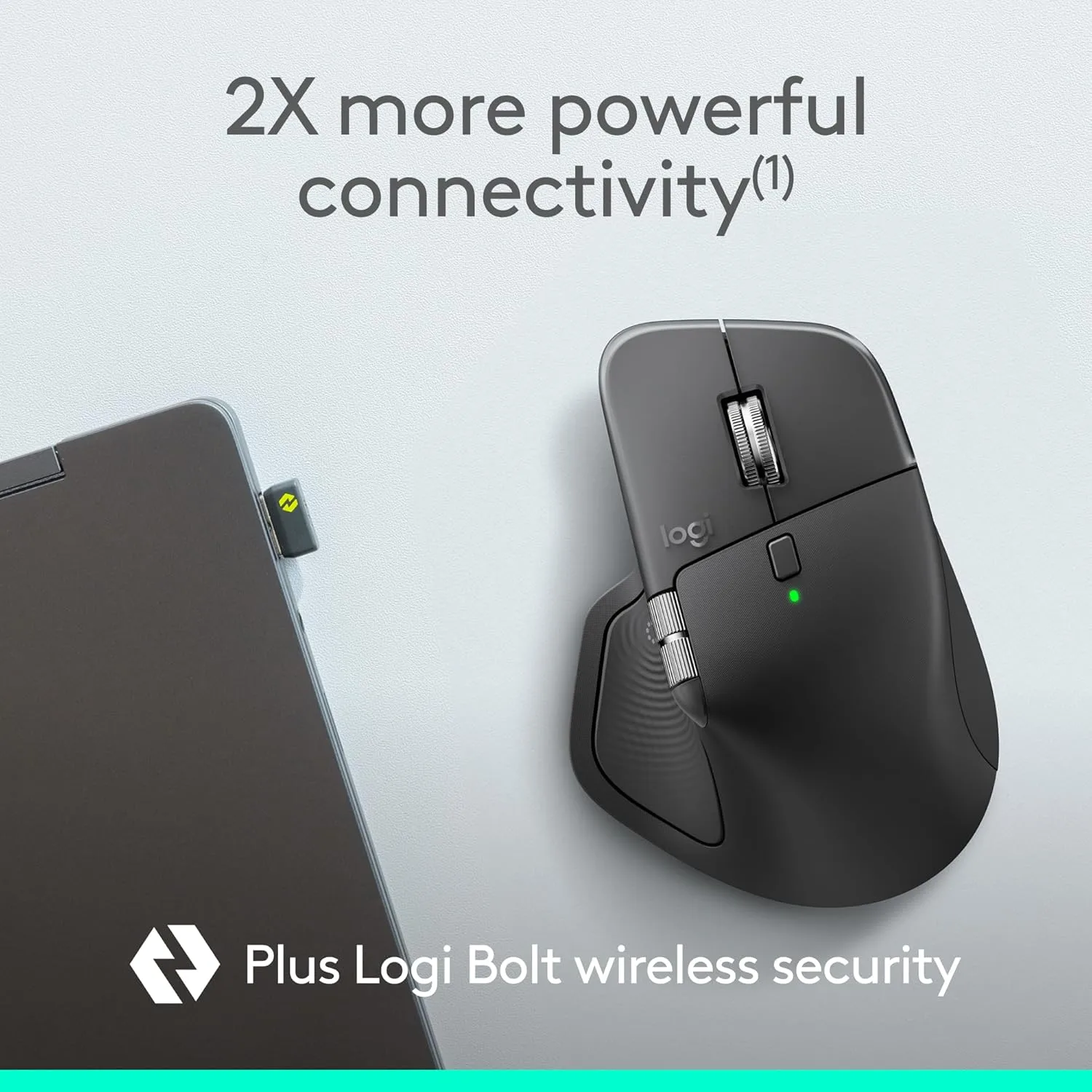 Logitech MX Master 4 for Business, Wireless Mouse with Quiet Clicks, 8K DPI, MagSpeed Scrolling, Logi Bolt Receiver, Bluetooth, Actions Ring, Haptics, USB-C Charging – Graphite