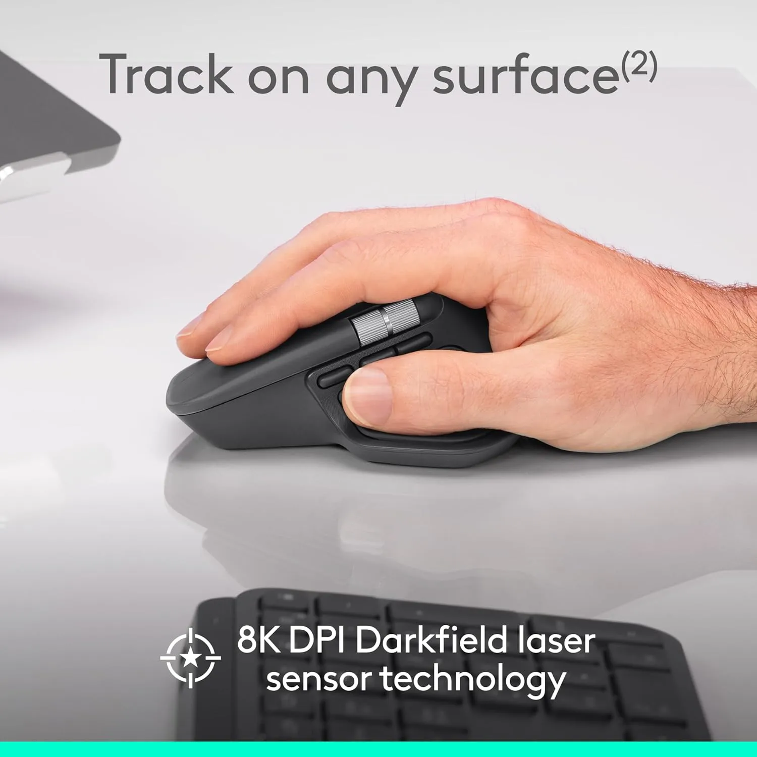 Logitech MX Master 4 for Business, Wireless Mouse with Quiet Clicks, 8K DPI, MagSpeed Scrolling, Logi Bolt Receiver, Bluetooth, Actions Ring, Haptics, USB-C Charging – Graphite