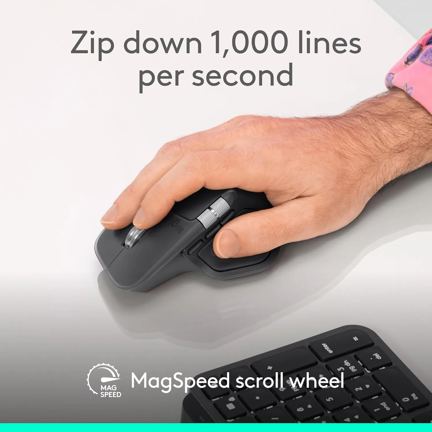 Logitech MX Master 4 for Business, Wireless Mouse with Quiet Clicks, 8K DPI, MagSpeed Scrolling, Logi Bolt Receiver, Bluetooth, Actions Ring, Haptics, USB-C Charging – Graphite